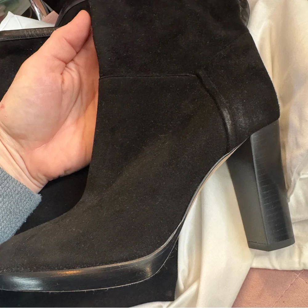 *NEW* LORO PIANA TOWER BRIDGE BLACK SUEDE LEATHER TALL BOOT - Picture 7 of 12